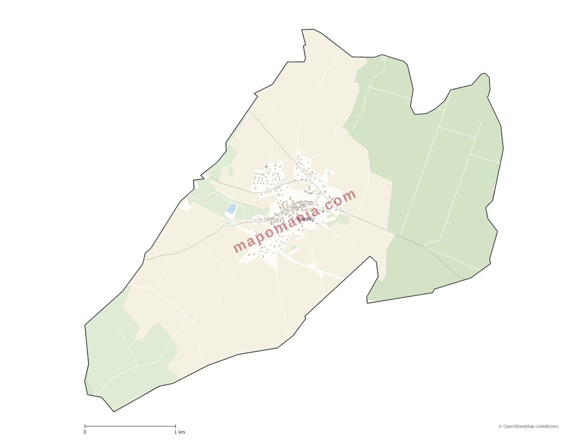 Carte de Nantilly à personnaliser