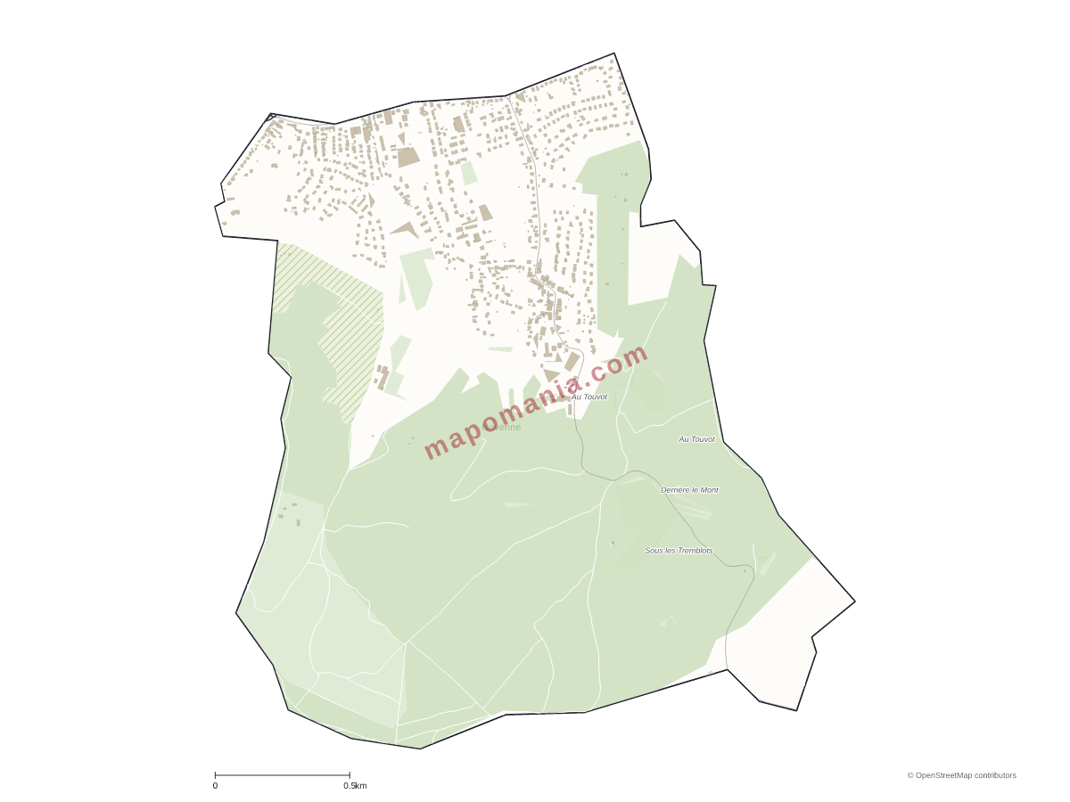 Carte de Navenne à personnaliser