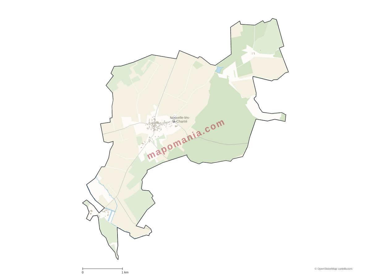 Carte de Neuvelle-lès-la-Charité à personnaliser