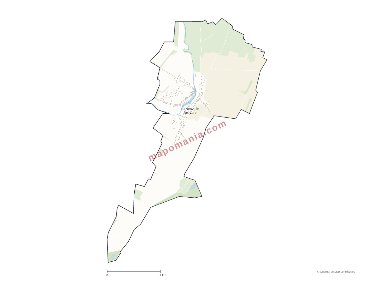 Carte de La Neuvelle-lès-Lure à personnaliser