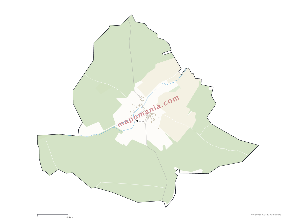 Carte de Noiron à personnaliser