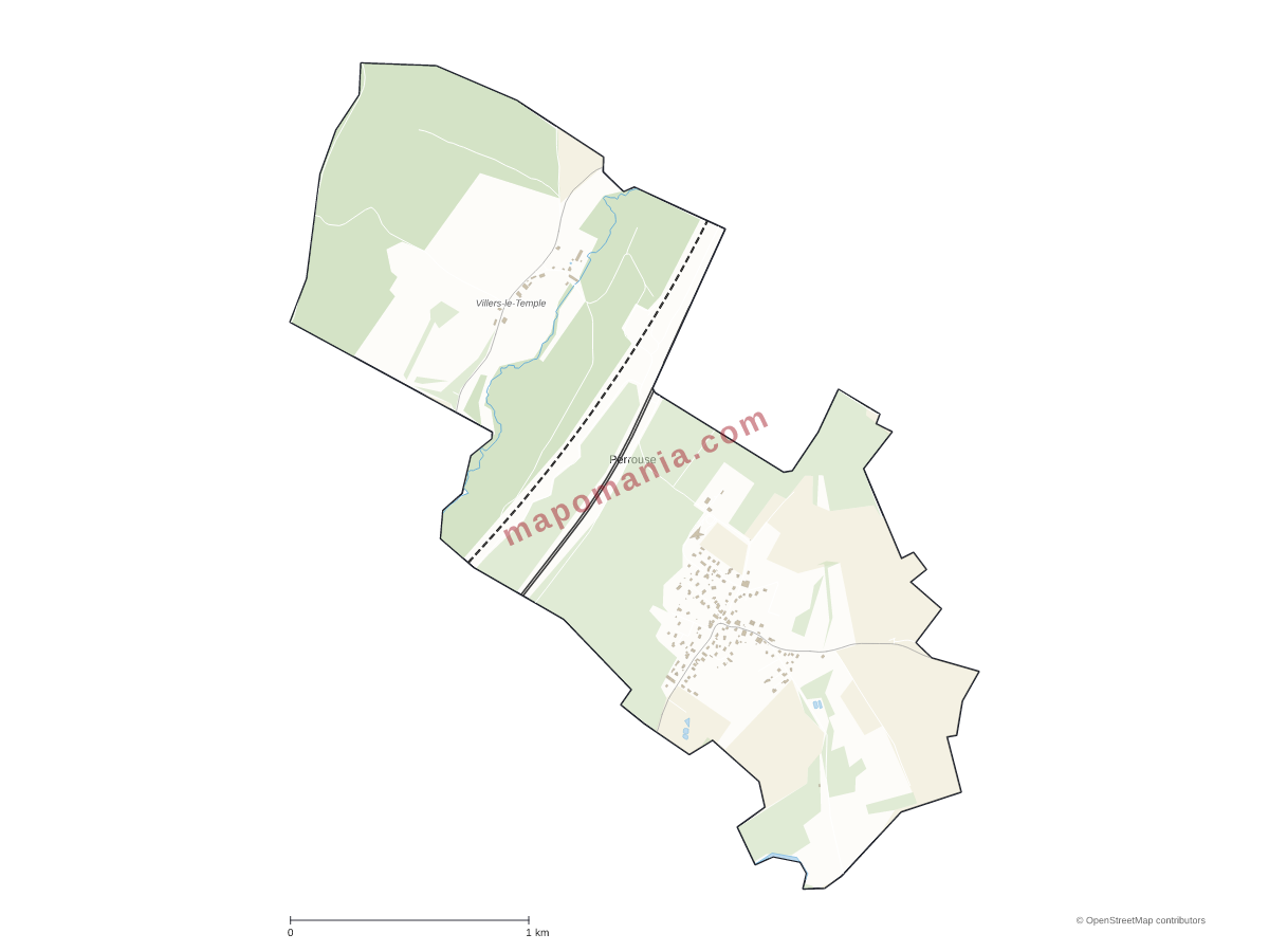 Carte de Perrouse à personnaliser