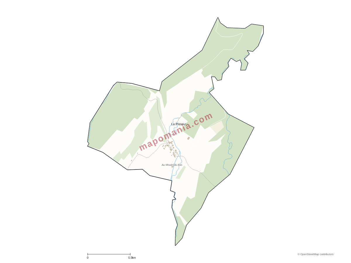 Carte de La Pisseure à personnaliser