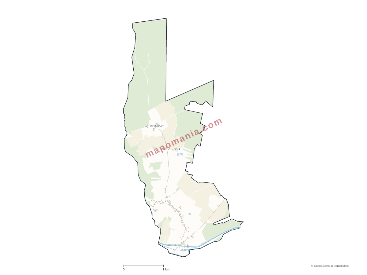 Carte de Pont-du-Bois à personnaliser