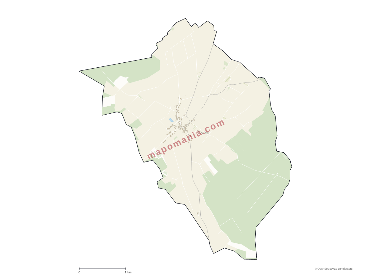 Carte de Poyans à personnaliser