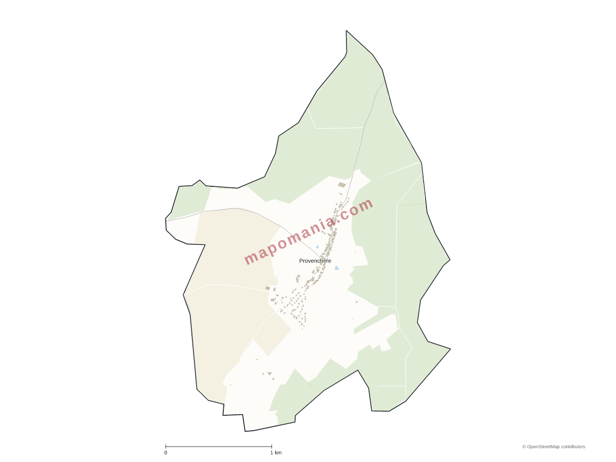 Carte de Provenchère à personnaliser