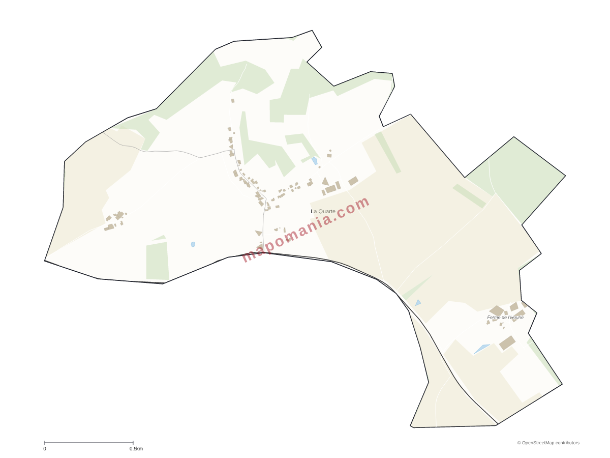 Carte de La Quarte à personnaliser