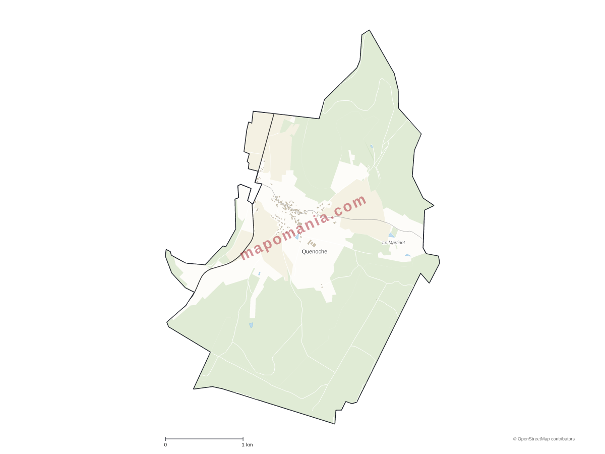 Carte de Quenoche à personnaliser