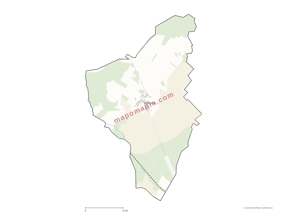 Carte de Raincourt à personnaliser
