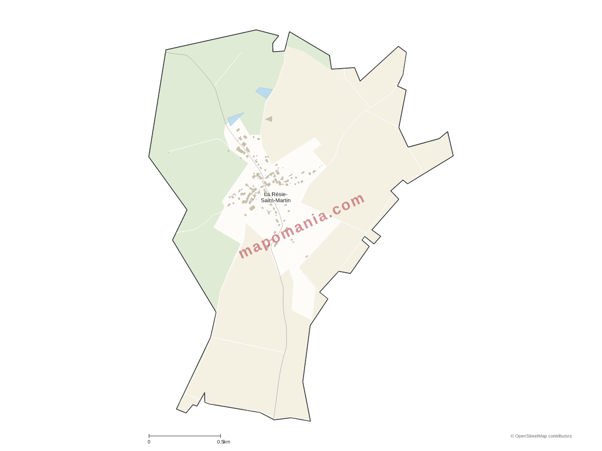 Carte de La Résie-Saint-Martin à personnaliser