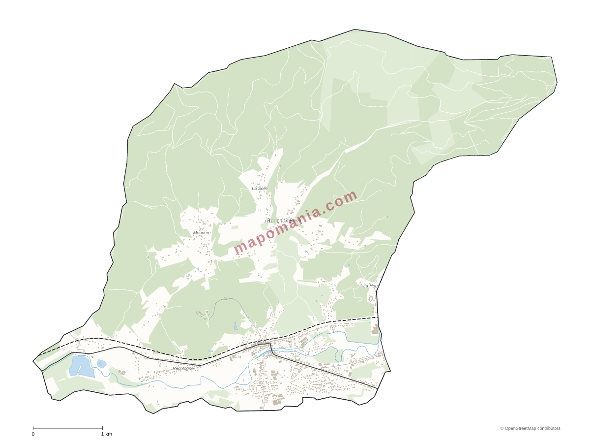 Carte de Ronchamp à personnaliser