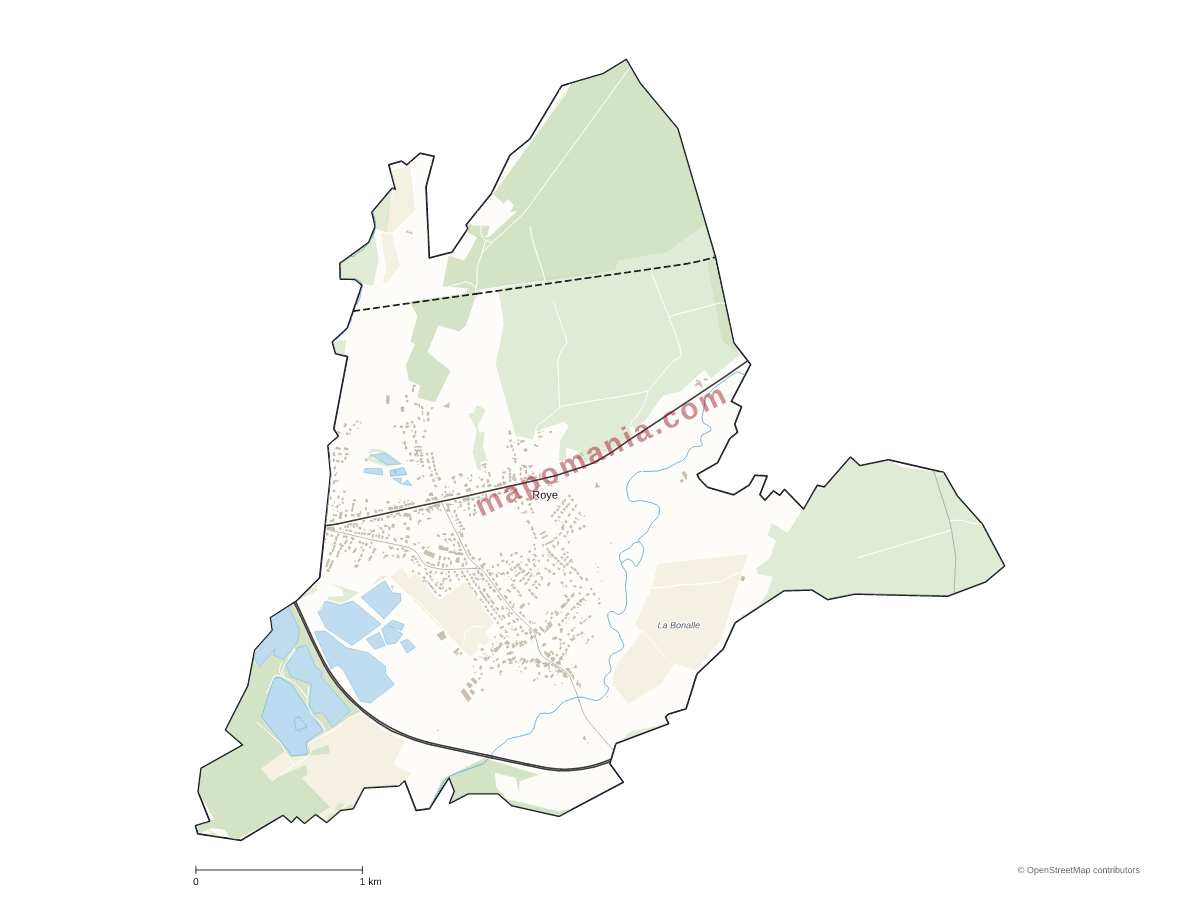Carte de Roye à personnaliser