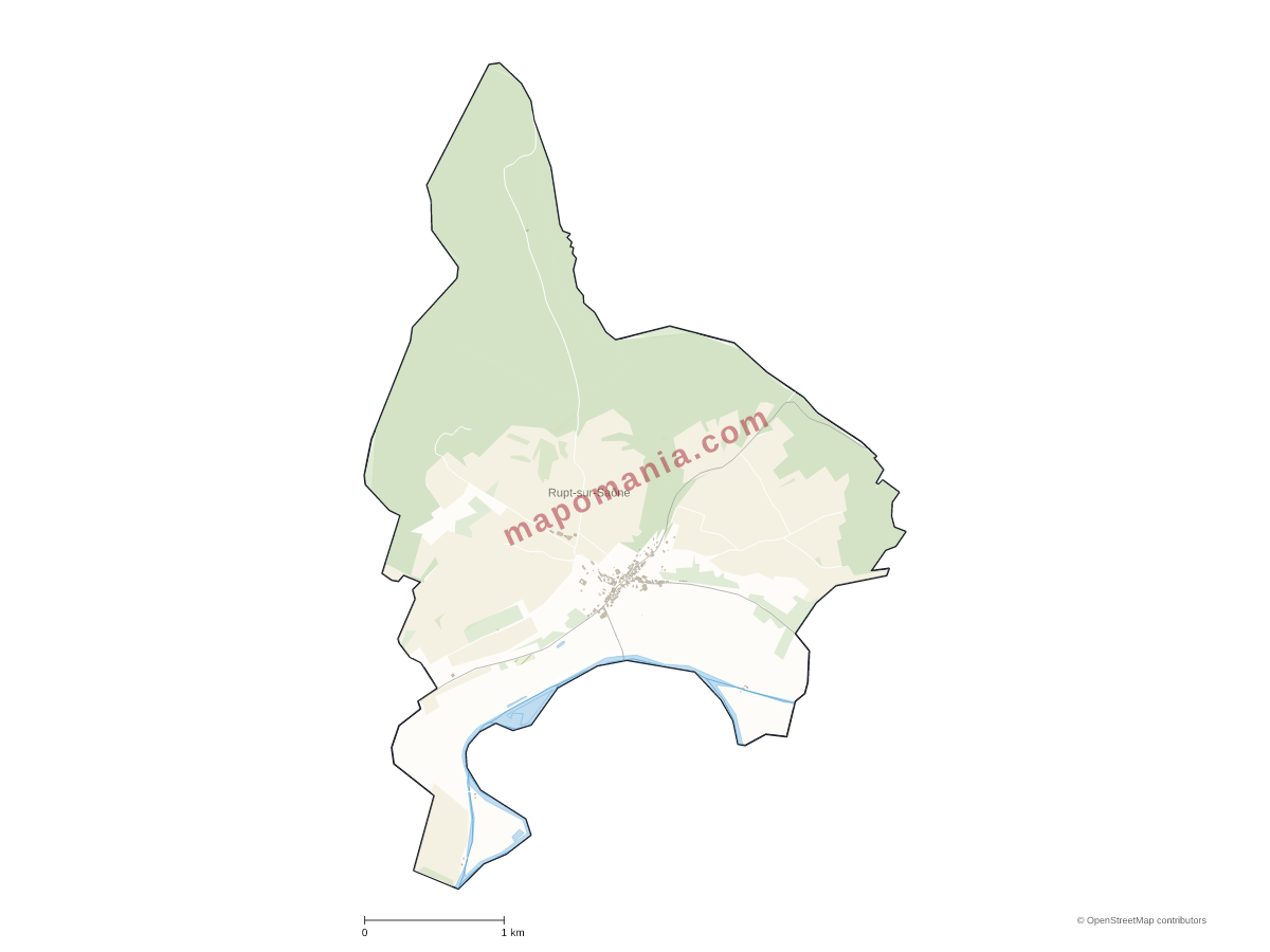 Carte de Rupt-sur-Saône à personnaliser