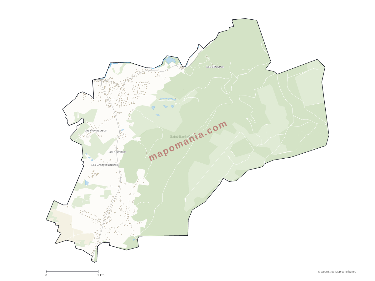Carte de Saint-Barthélemy à personnaliser