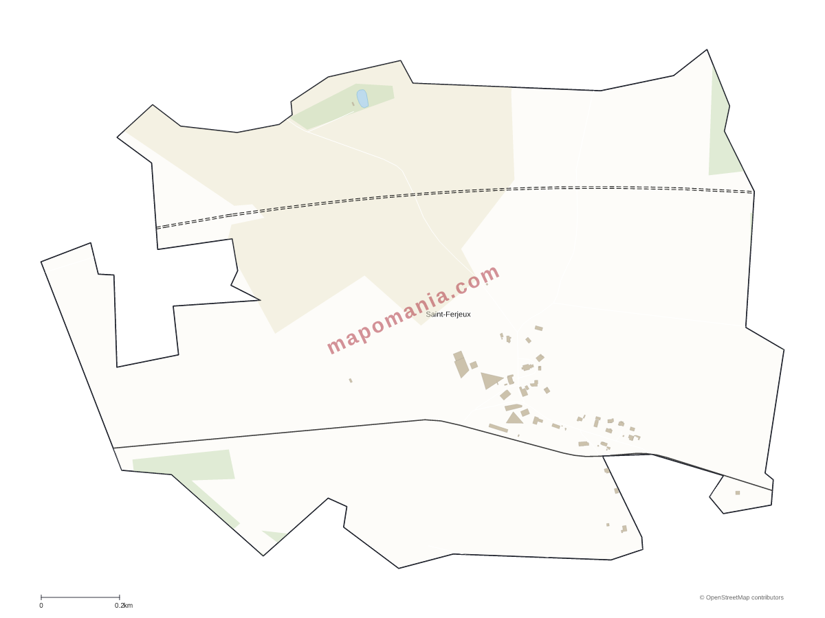 Carte de Saint-Ferjeux à personnaliser