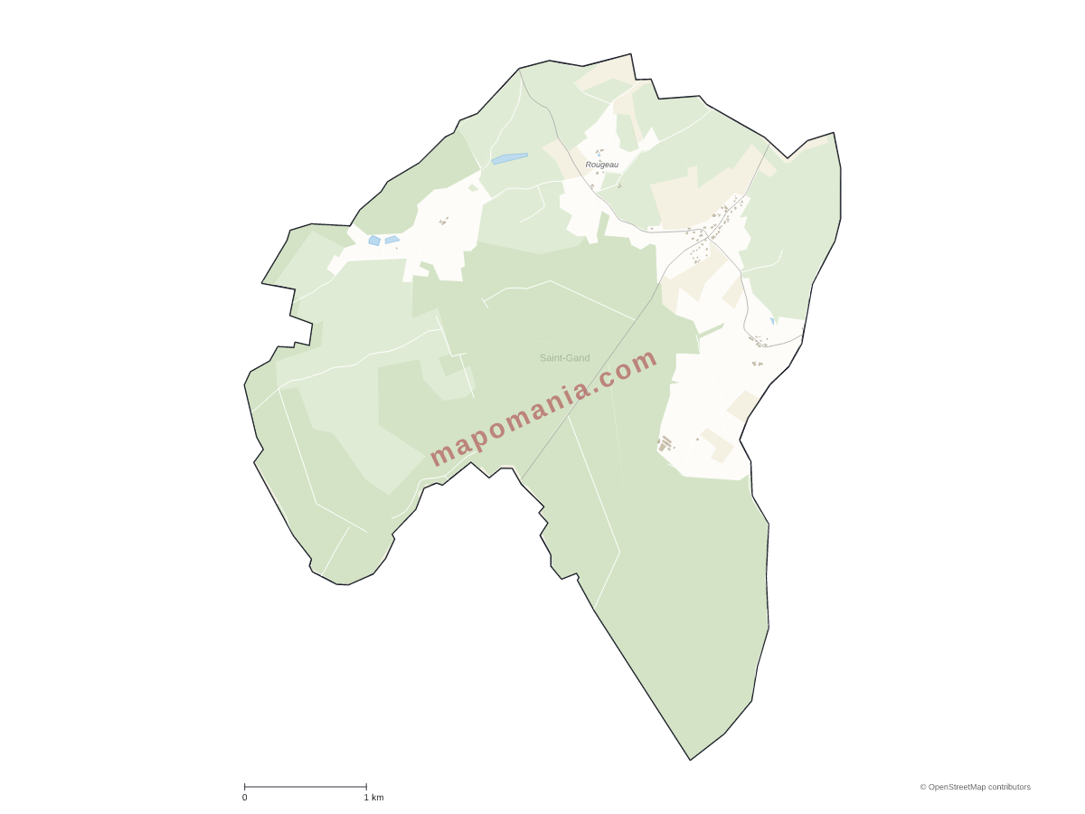 Carte de Saint-Gand à personnaliser