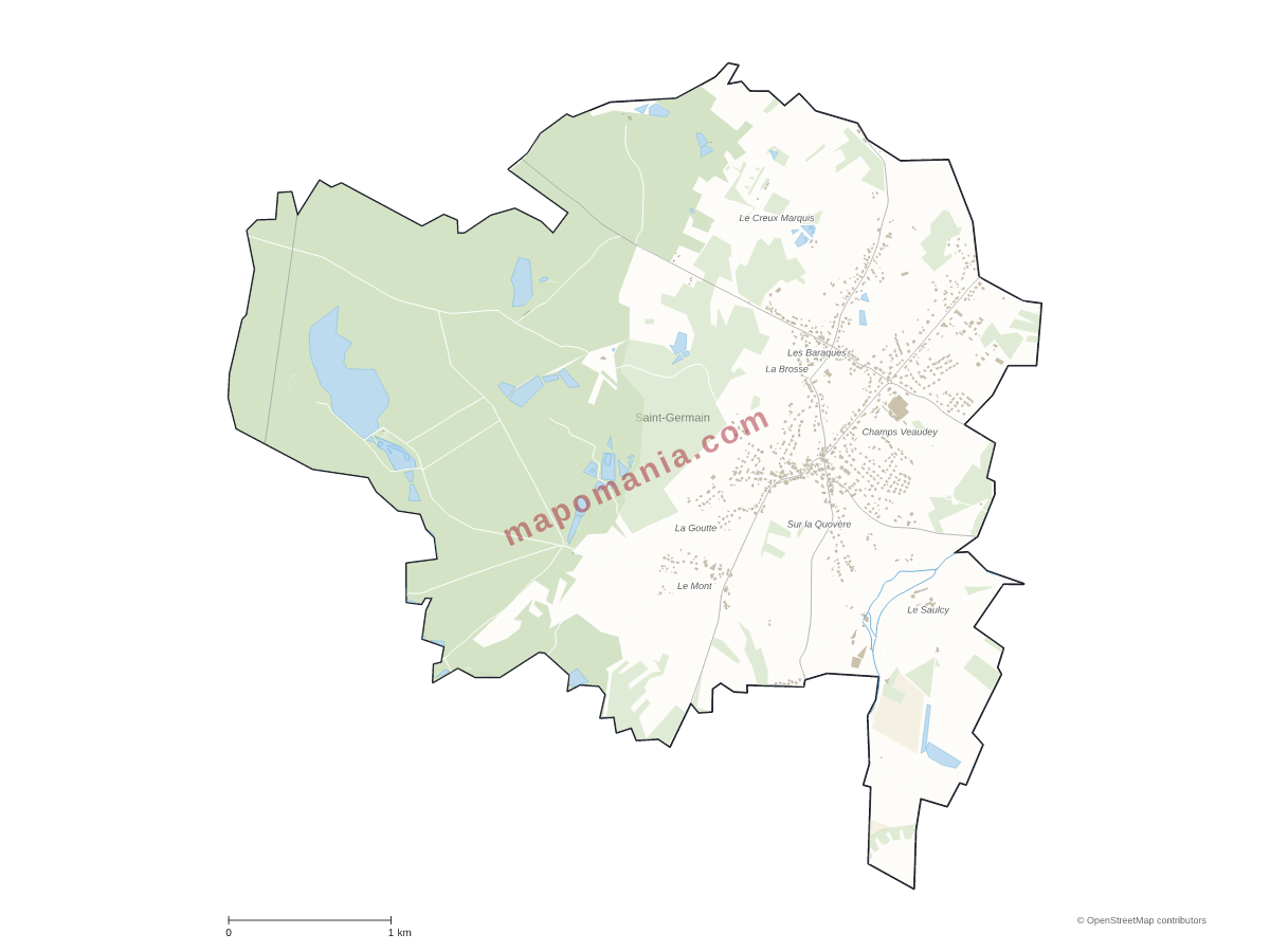 Carte de Saint-Germain à personnaliser