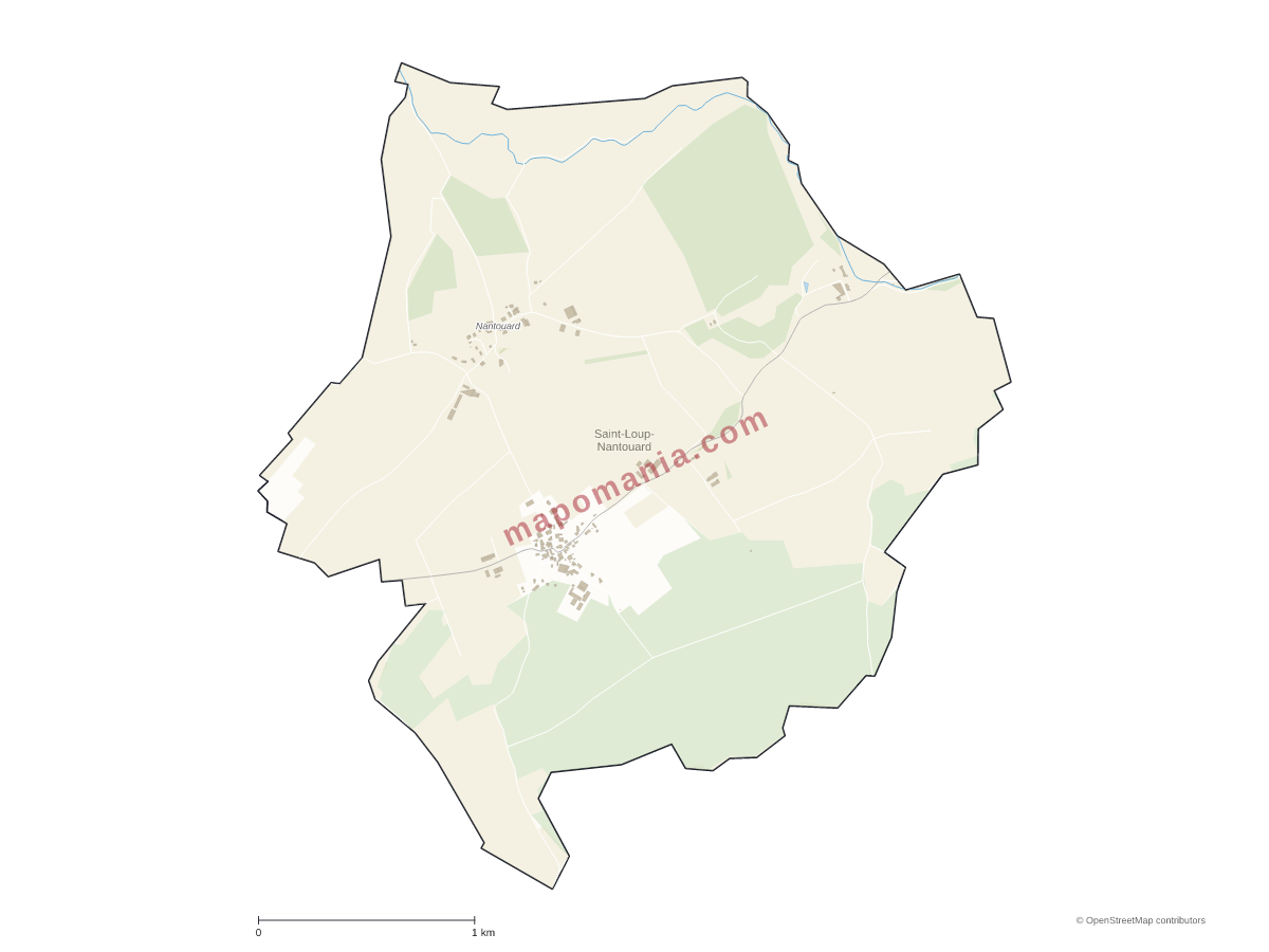 Carte de Saint-Loup-Nantouard à personnaliser