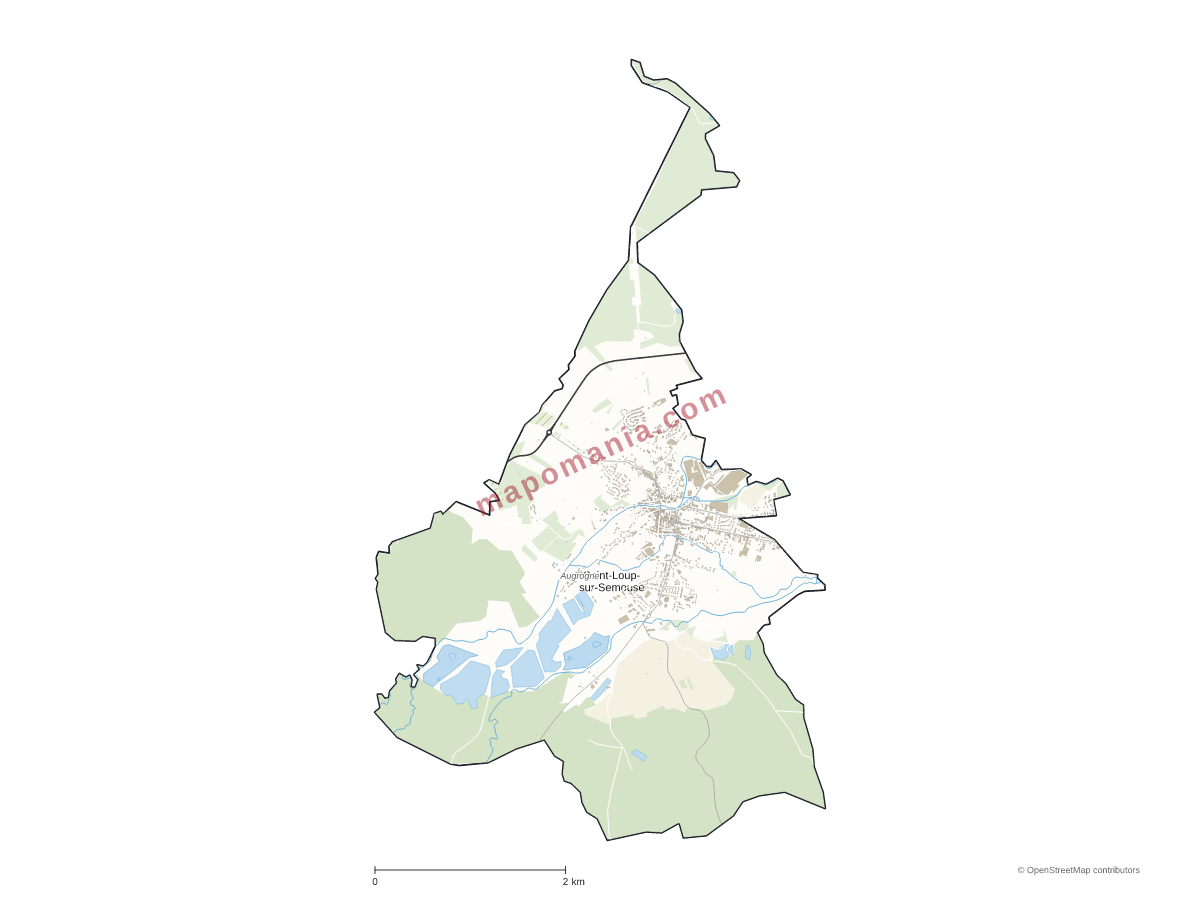 Carte de Saint-Loup-sur-Semouse à personnaliser
