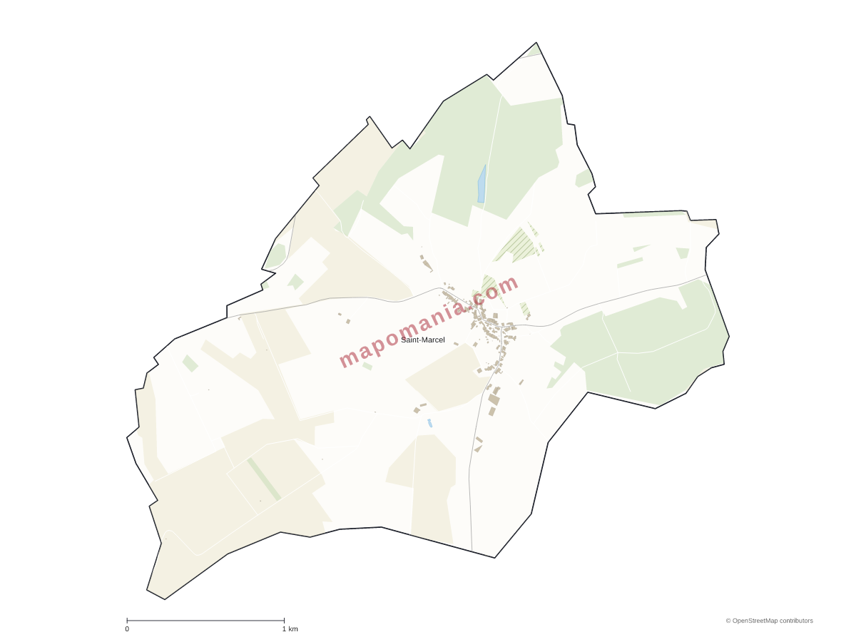 Carte de Saint-Marcel à personnaliser
