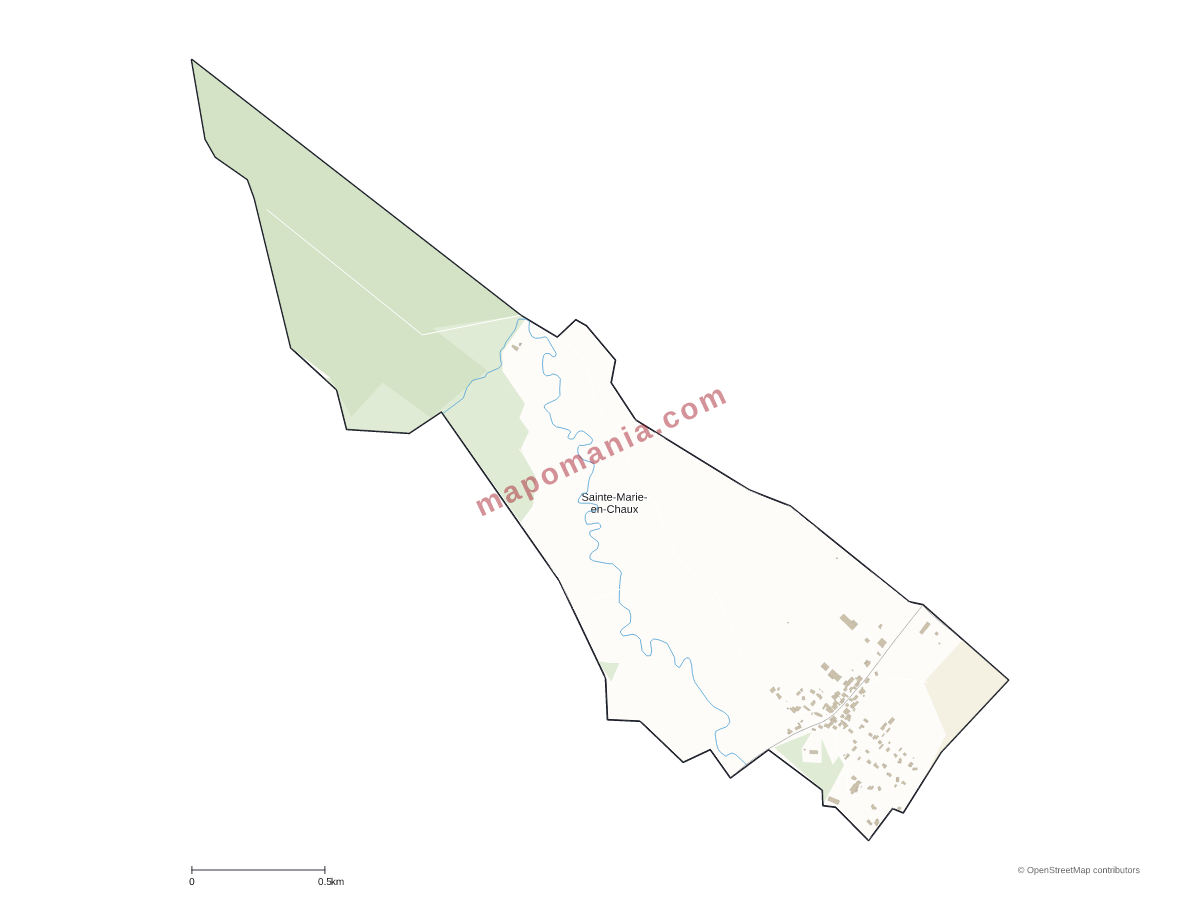 Carte de Sainte-Marie-en-Chaux à personnaliser