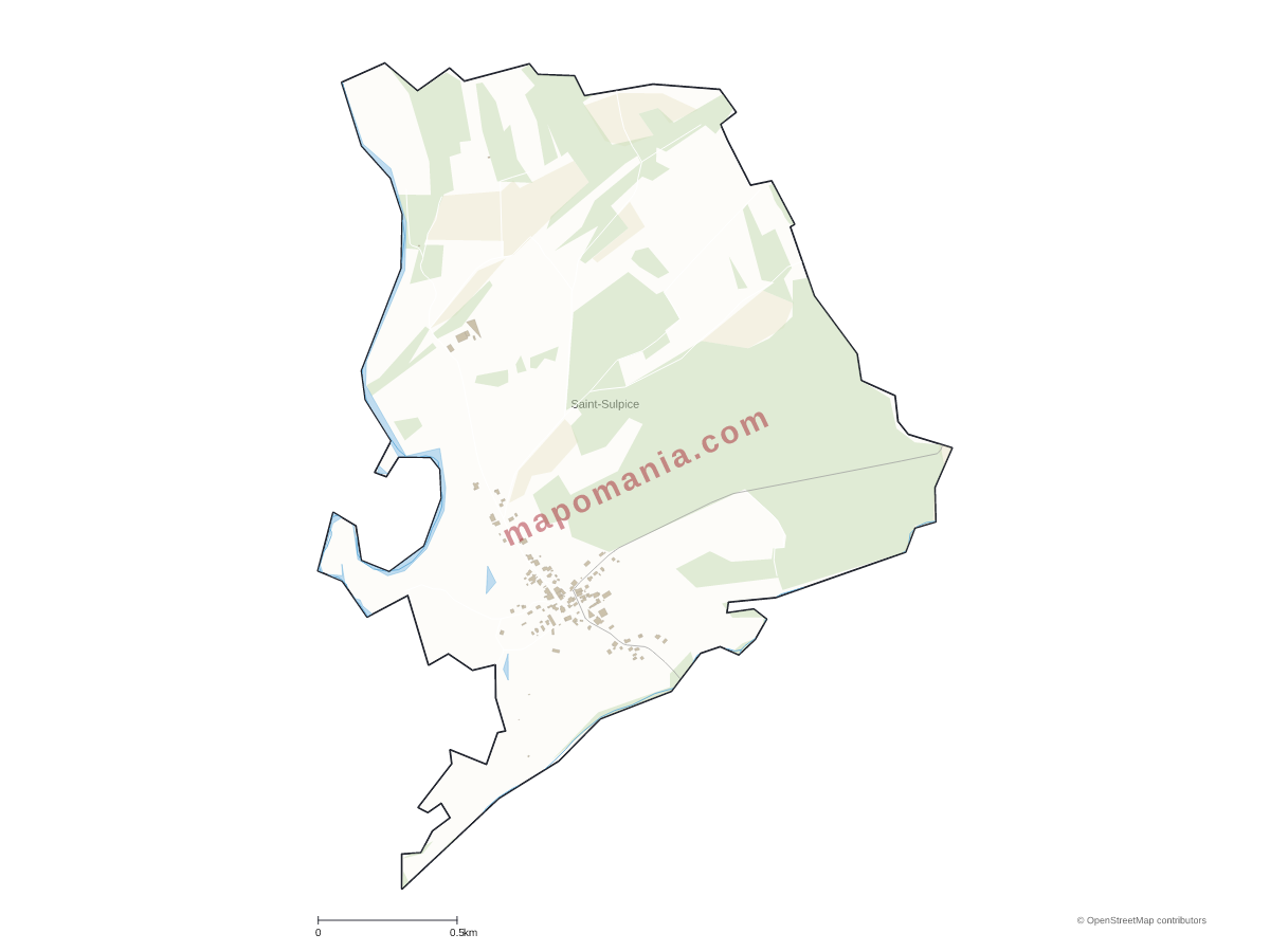 Carte de Saint-Sulpice à personnaliser
