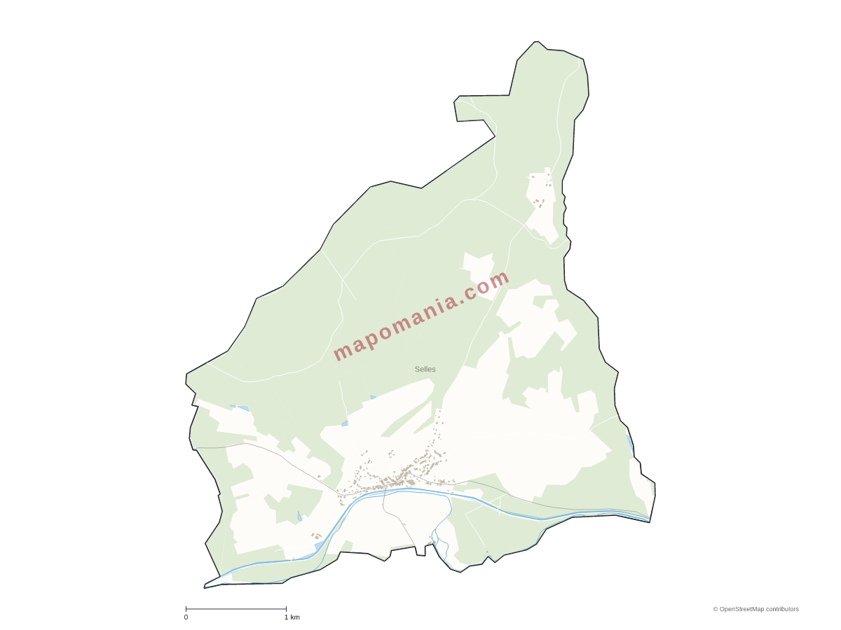 Carte de Selles à personnaliser