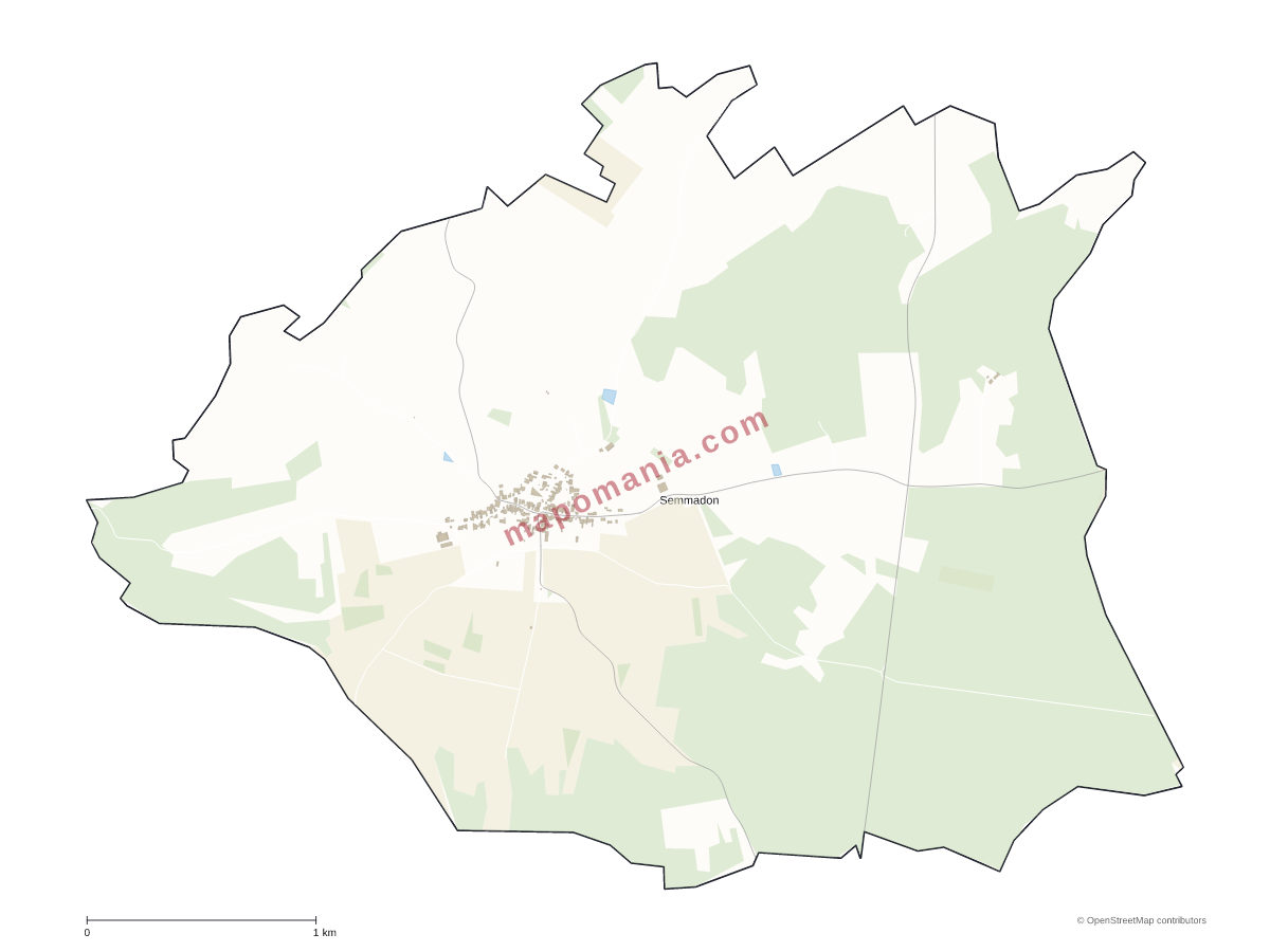 Carte de Semmadon à personnaliser