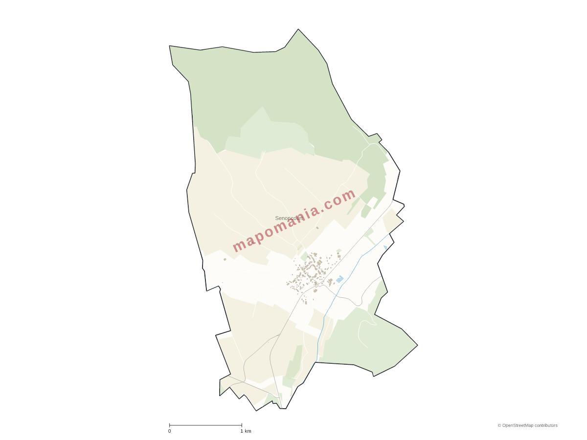 Carte de Senoncourt à personnaliser