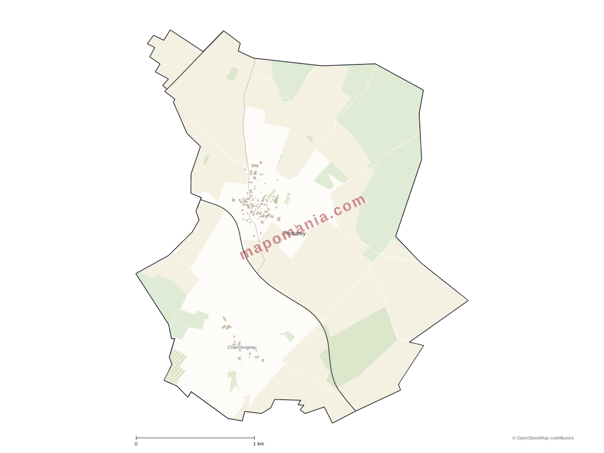 Carte de Tromarey à personnaliser