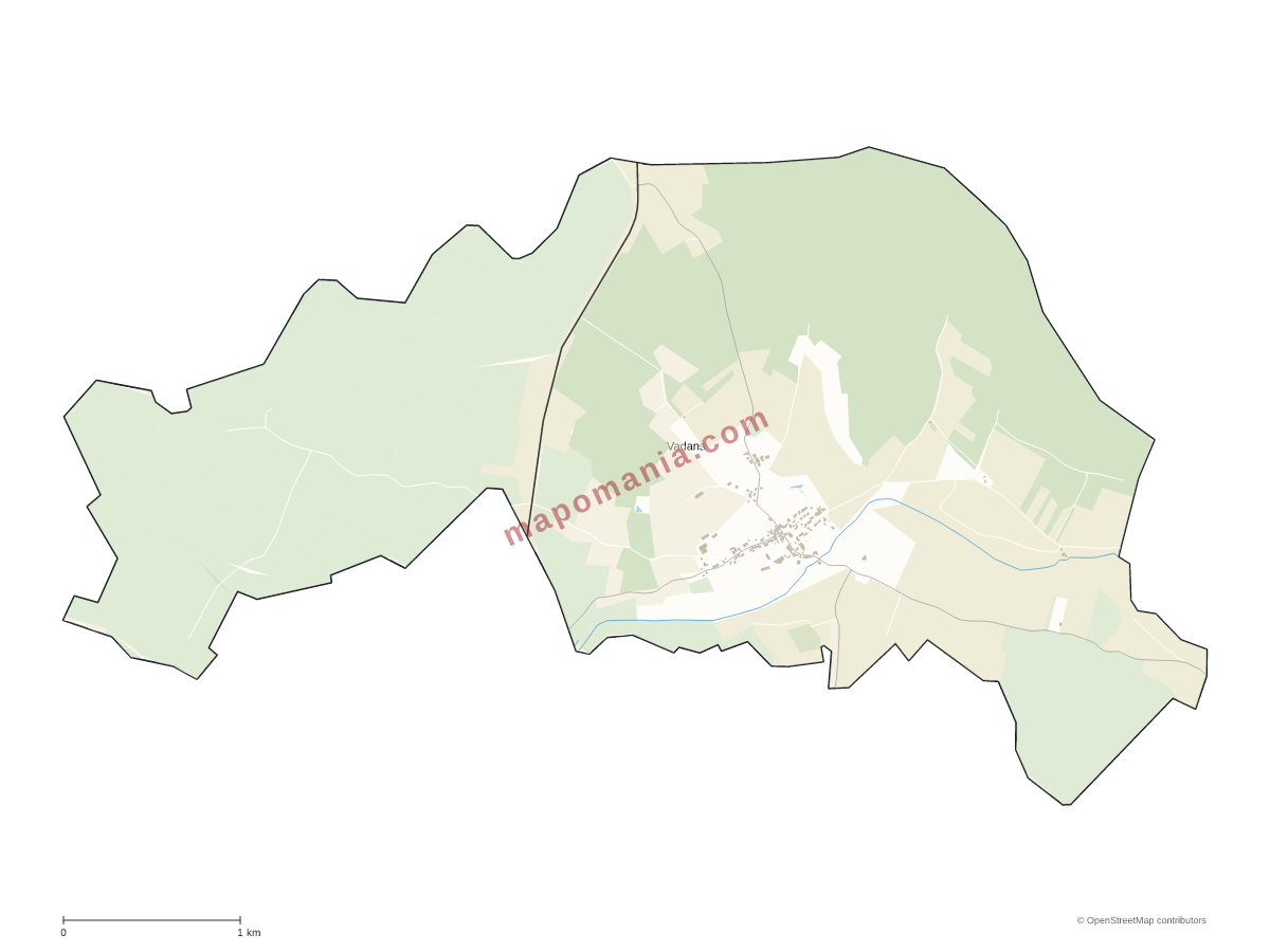 Carte de Vadans à personnaliser