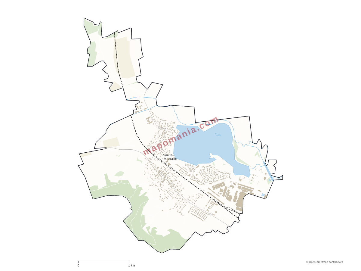 Carte de Vaivre-et-Montoille à personnaliser
