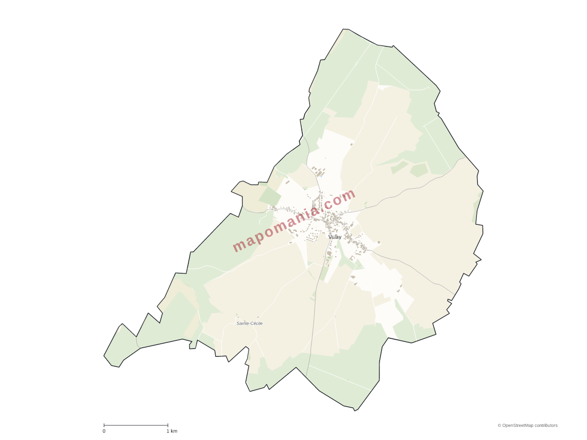 Carte de Valay à personnaliser