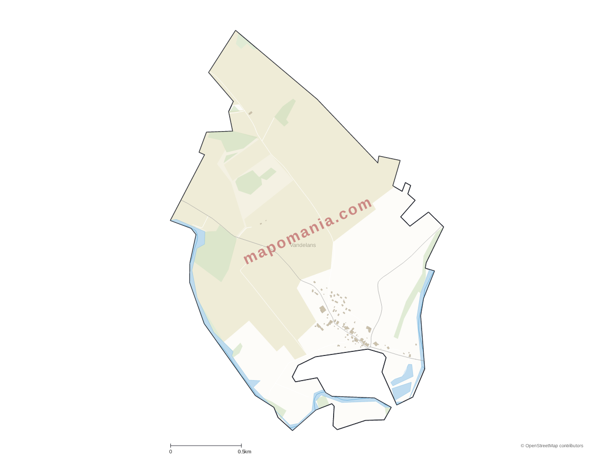 Carte de Vandelans à personnaliser