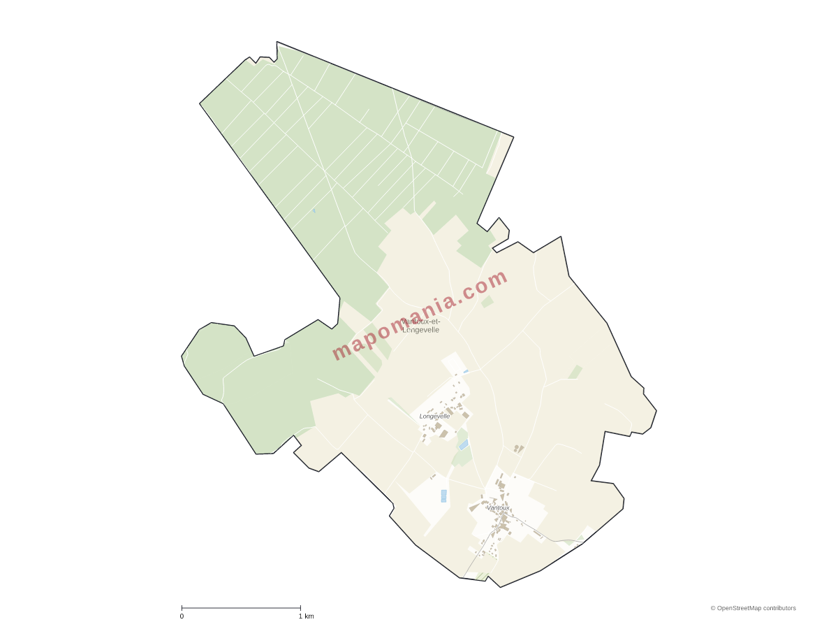 Carte de Vantoux-et-Longevelle à personnaliser