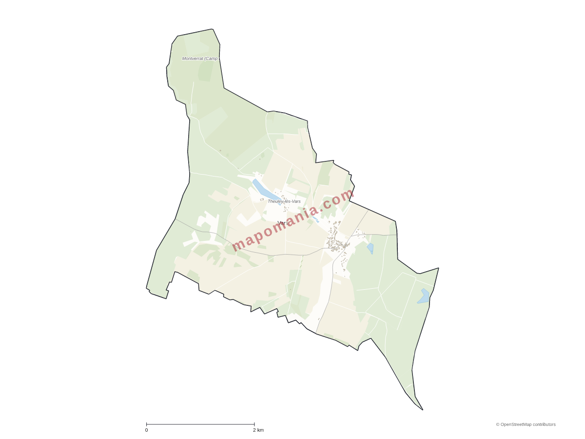 Carte de Vars à personnaliser