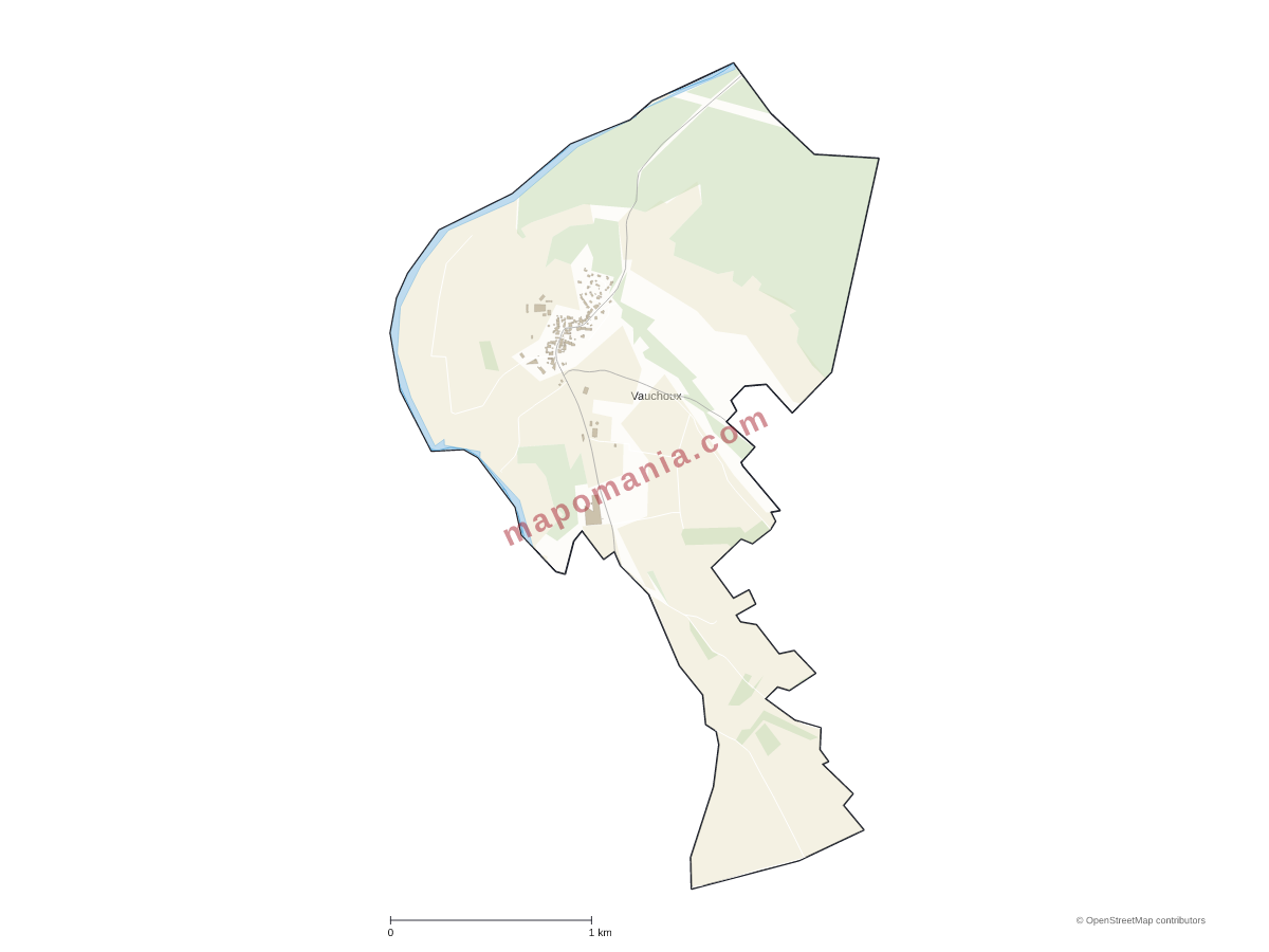 Carte de Vauchoux à personnaliser