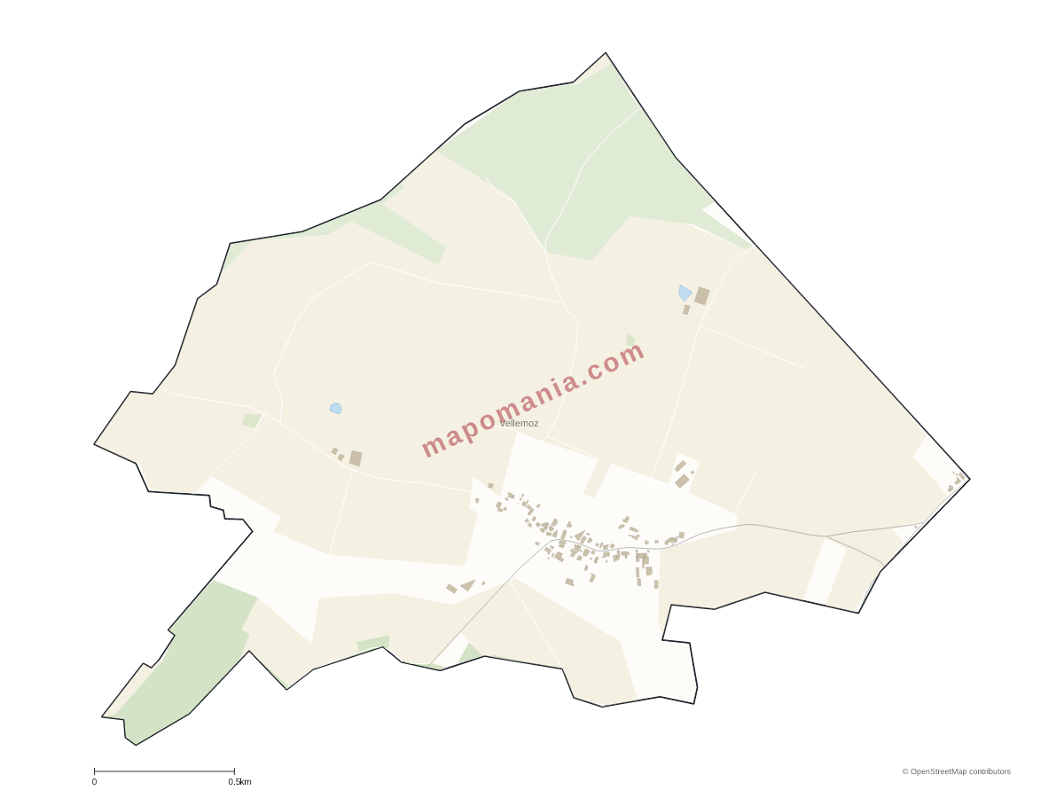Carte de Vellemoz à personnaliser