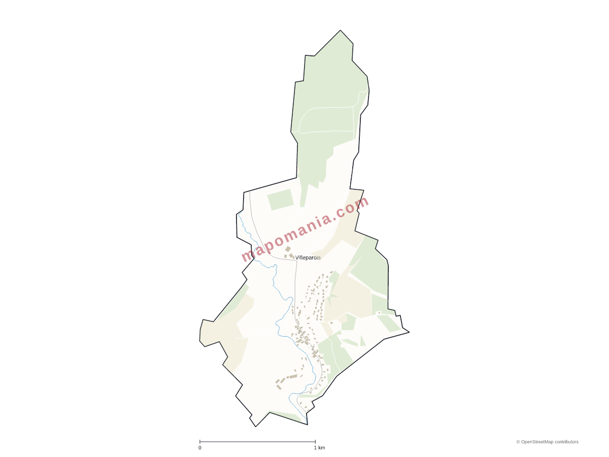 Carte de Villeparois à personnaliser