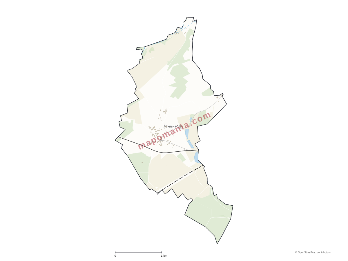 Carte de Villers-la-Ville à personnaliser