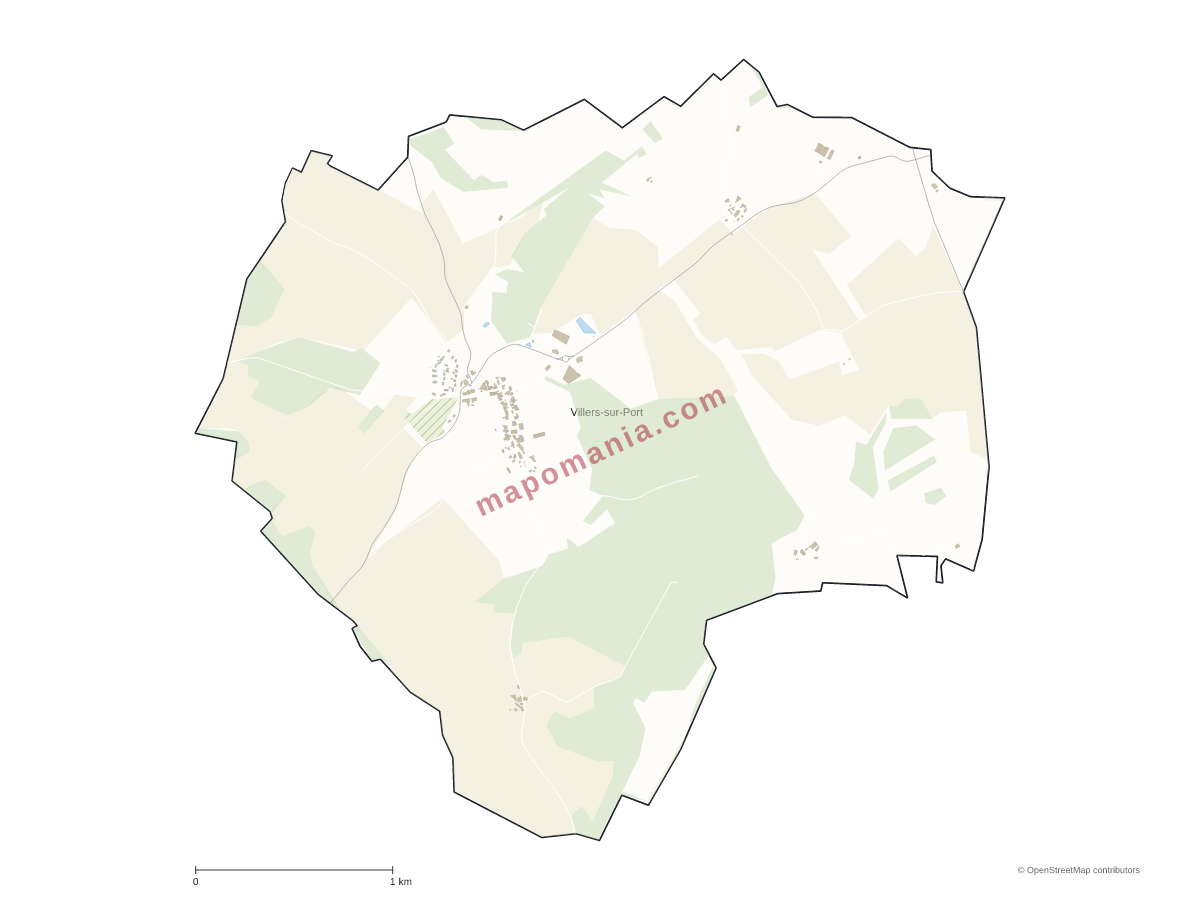 Carte de Villers-sur-Port à personnaliser
