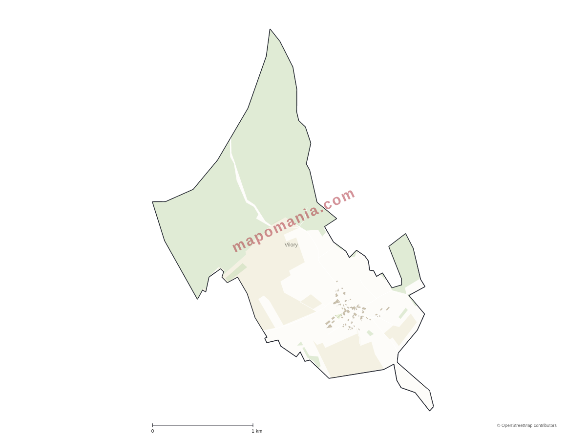 Carte de Vilory à personnaliser
