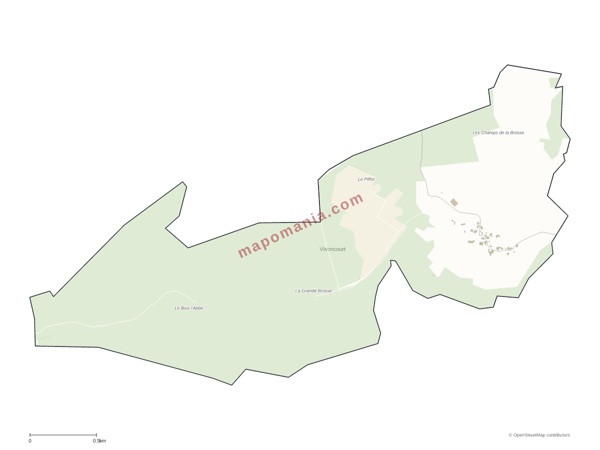 Carte de Visoncourt à personnaliser