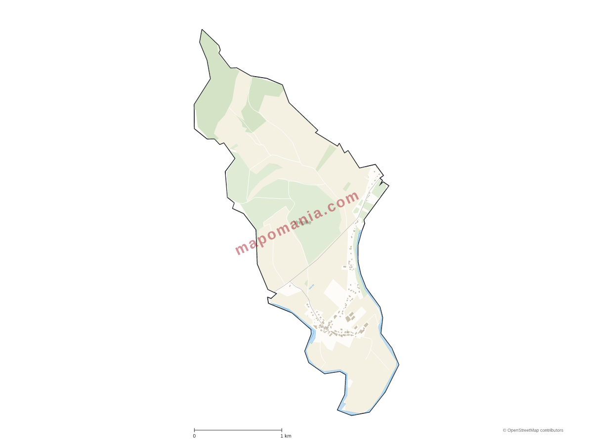 Carte de Vregille à personnaliser
