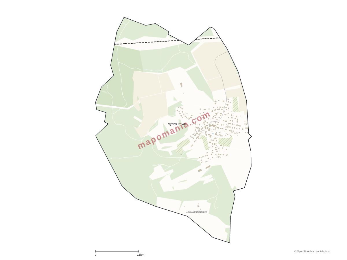 Carte de Vyans-le-Val à personnaliser