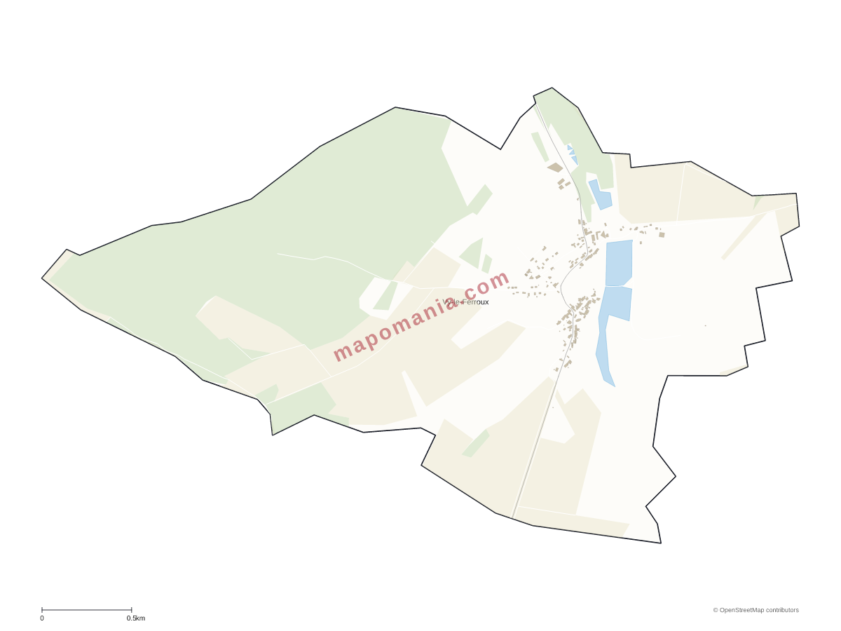 Carte de Vy-le-Ferroux à personnaliser