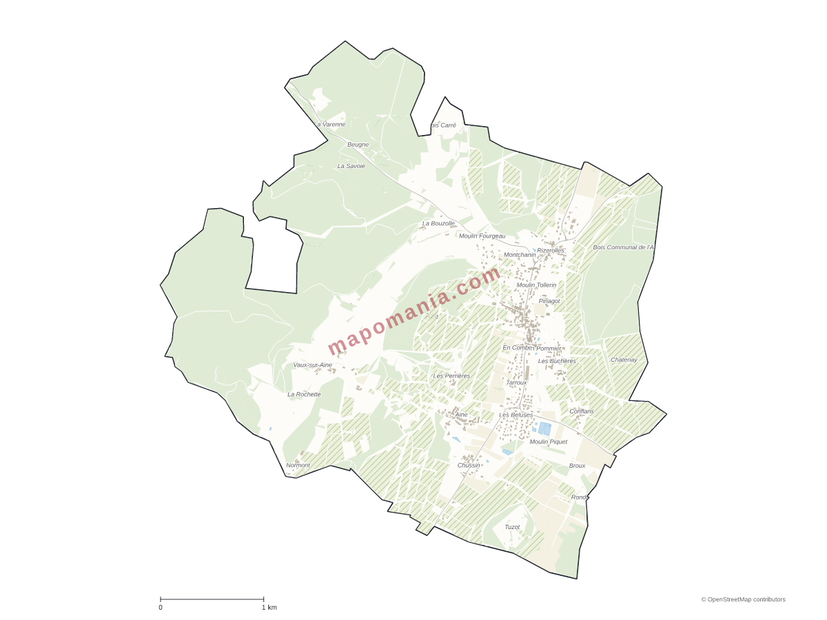 Carte de Azé à personnaliser