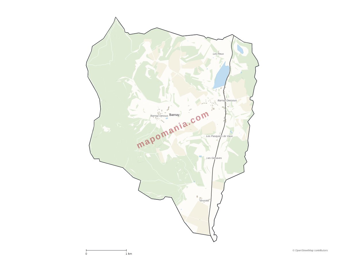 Carte de Barnay à personnaliser