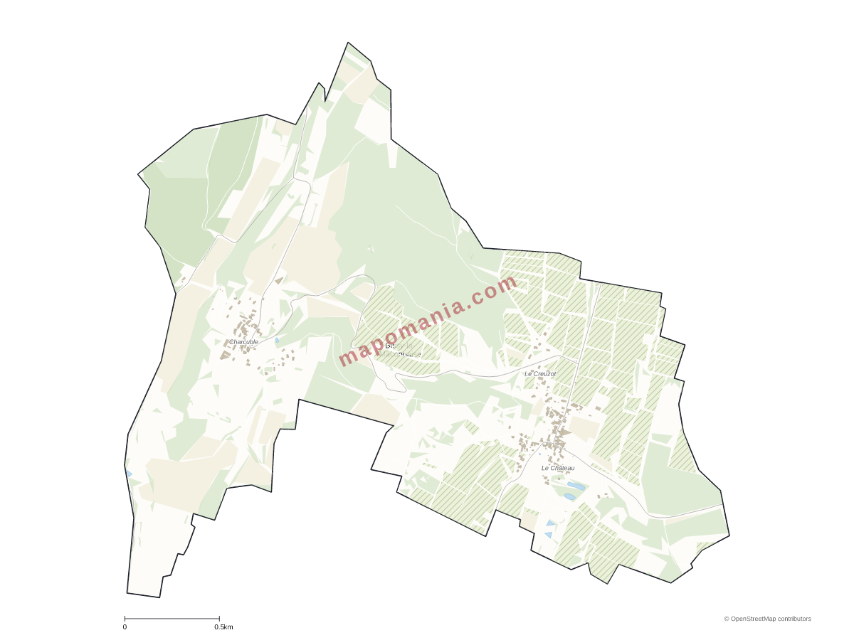 Carte de Bissy-la-Mâconnaise à personnaliser