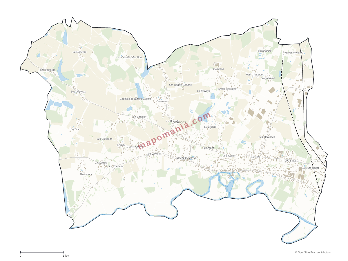 Carte de Branges à personnaliser